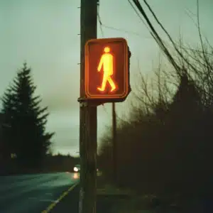 A pedestrian signal.