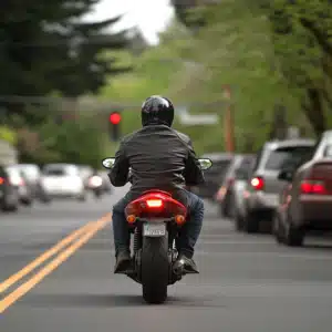 A man riding a bike