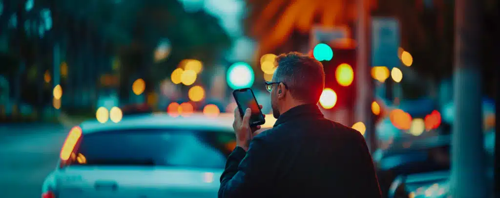 A man calling a Police 