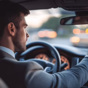 a man driving a car in Florida