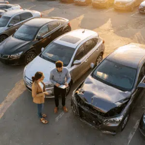 A car appraiser with his client