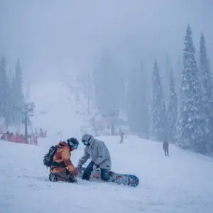 A snowboard accident in Oregon