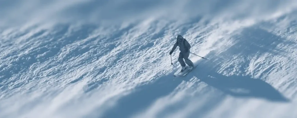 A man skiing