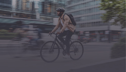 Man riding a Bicycle